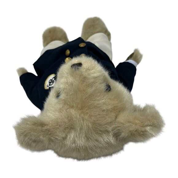 Bellagio Casino Exclusive Teddy Bear Blazer Gold Button Scarf Soft Plush Vintage - Picture 14 of 16